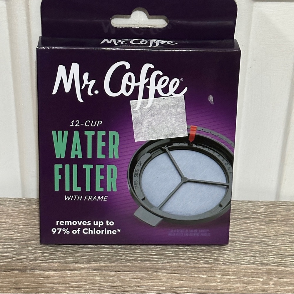 NEW Mr Coffee 12 Cup Water Filter with Frame Replacement Reminder Tab Filtration